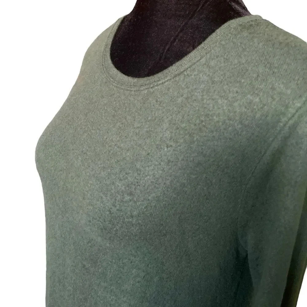 J.Crew Long Sleeve Knit Top Size Medium Olive Green Soft Viscose NWT